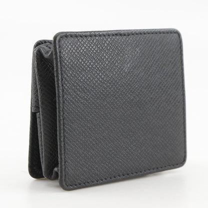 Louis Vuitton Porte Monet Boite Taiga Ardoise Black Coin Case — view 3