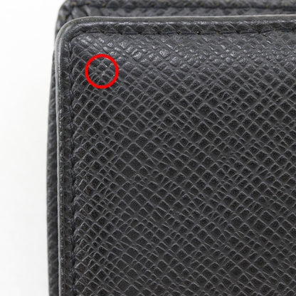 Louis Vuitton Porte Monet Boite Taiga Ardoise Black Coin Case — view 7