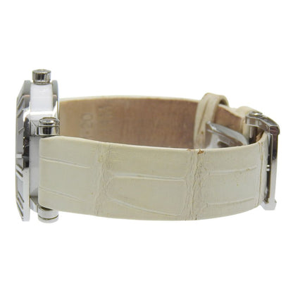 Tiffany & Co Atlas Stainless Steel Leather Silver Kuo Analog Display White Dial — view 4