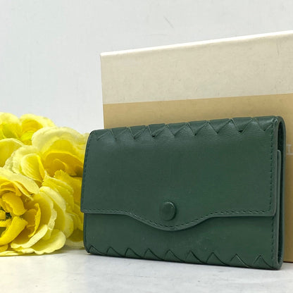 Bottega Veneta Key Case Key 6 Intre Green Key Holder