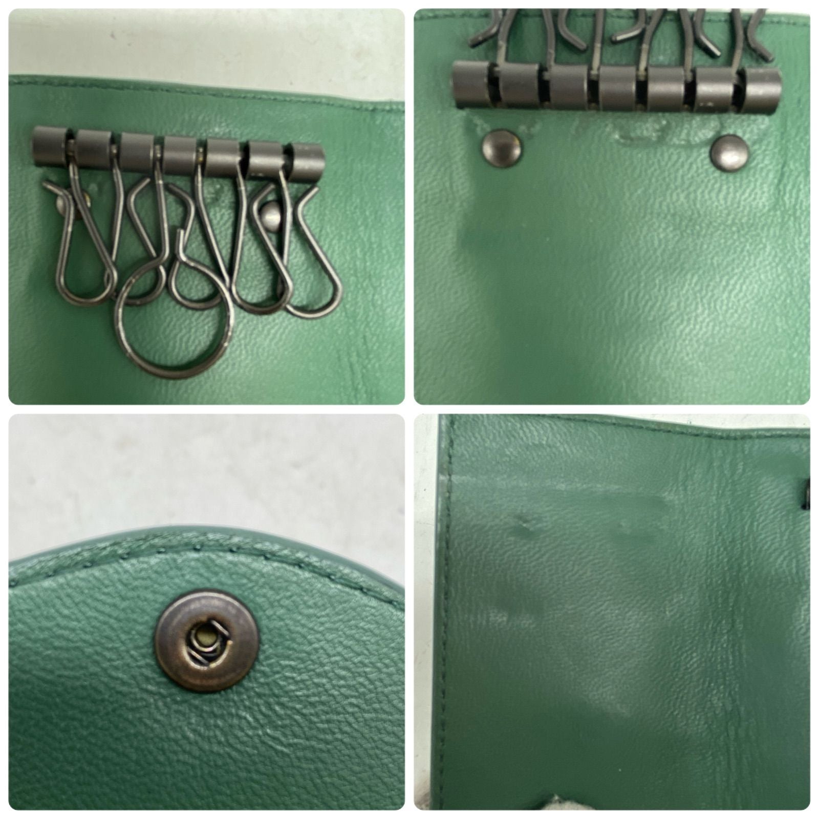 Bottega Veneta Key Case Key 6 Intre Green Key Holder — view 8