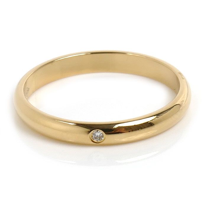 Cartier 18k Yellow Gold Wedding Diamond Ring — view 3