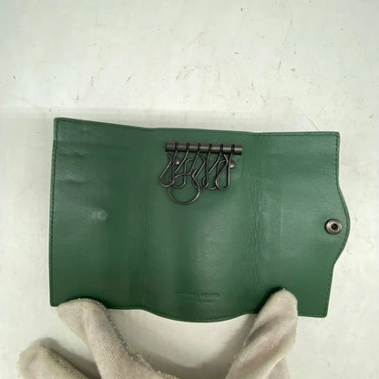 Bottega Veneta Key Case Key 6 Intre Green Key Holder — view 4