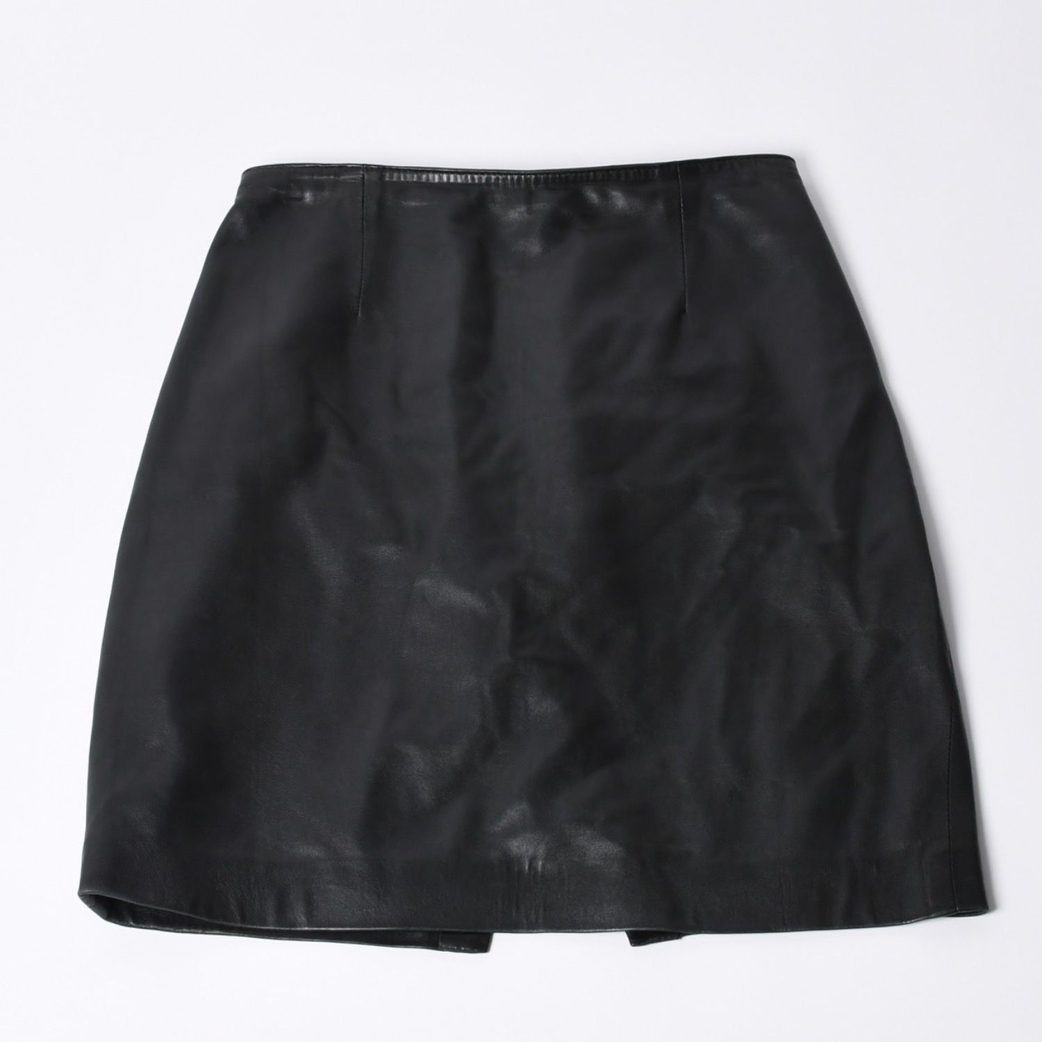 Chrome Hearts Half Dagger Zip Leather Skirt 26 Black 925 Sterling Silver