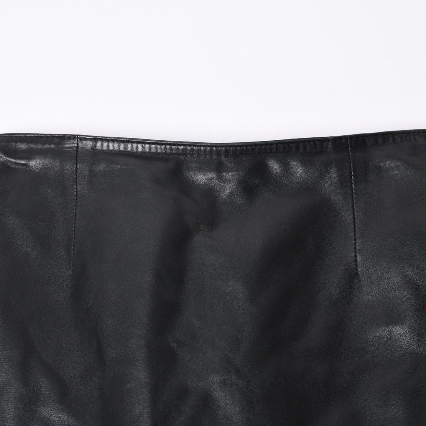 Chrome Hearts Half Dagger Zip Leather Skirt 26 Black 925 Sterling Silver — view 5