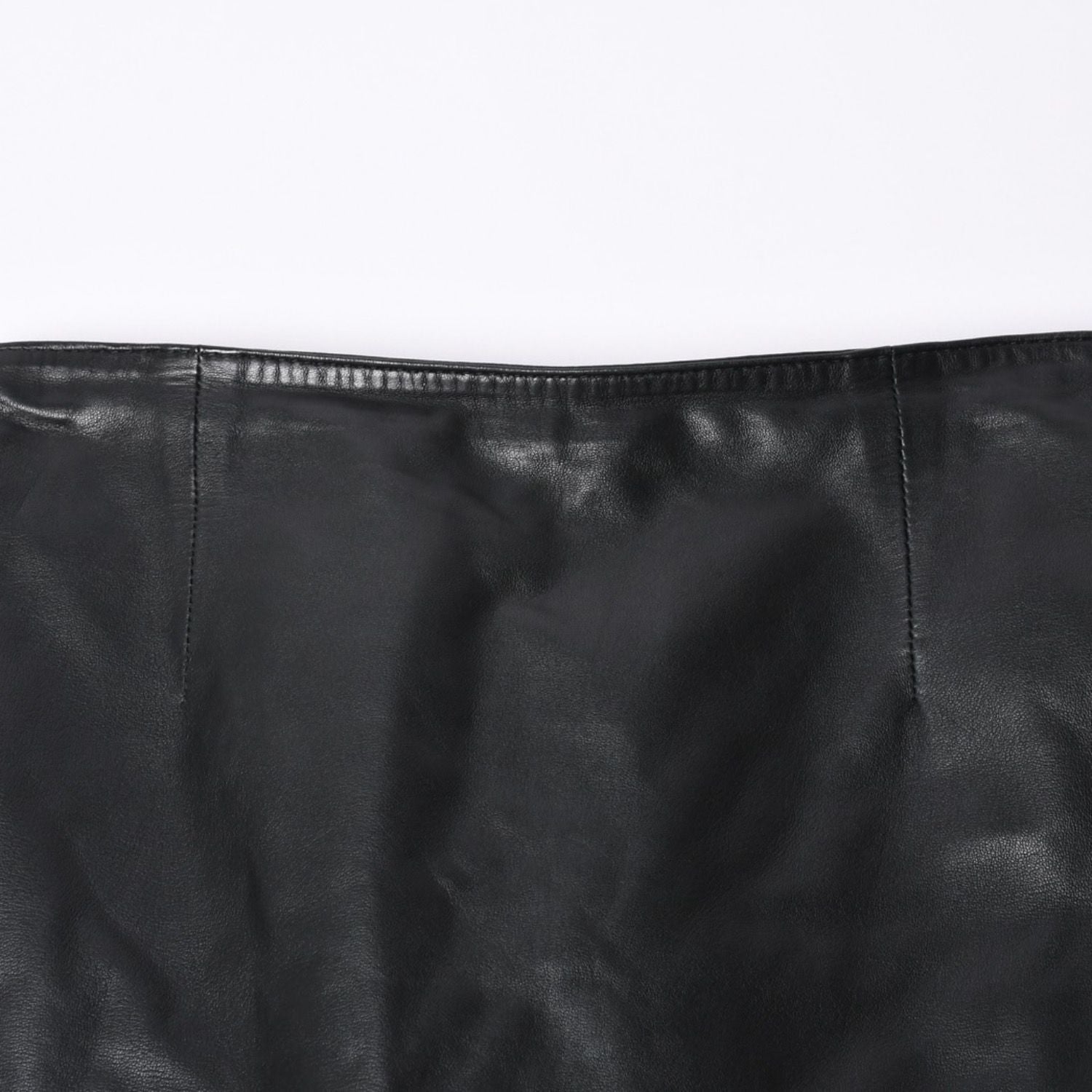 Chrome Hearts Half Dagger Zip Leather Skirt 26 Black 925 Sterling Silver — view 5