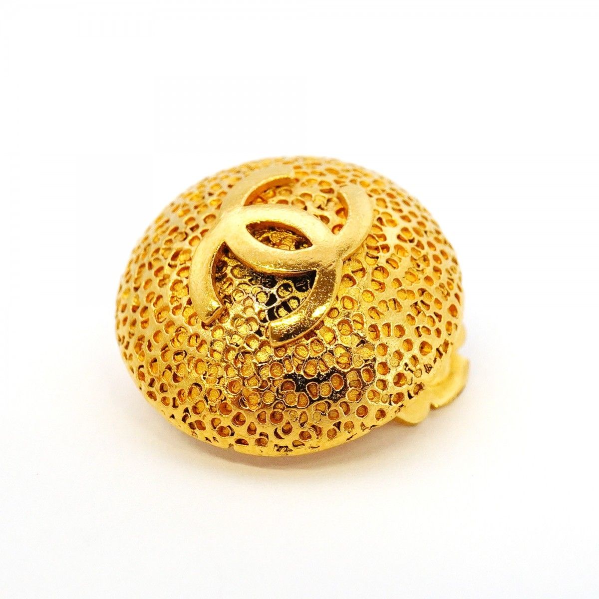 Chanel Earrings Vintage CC Logo Round — view 6