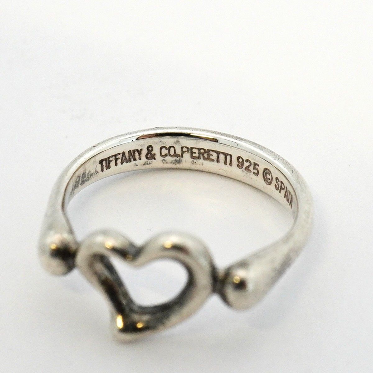 Tiffany & Co Ring Open Heart 925 Sterling Silver — view 4