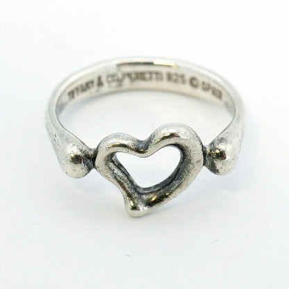 Tiffany & Co Ring Open Heart 925 Sterling Silver — view 3