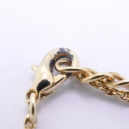 Dior Necklace CD Logo Heart Motif Gold Plated Rhinestone — view 7