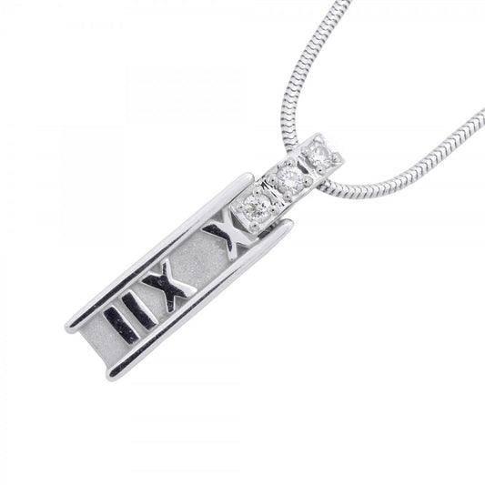 Tiffany & Co Necklace Atlas 18k White Gold Diamond