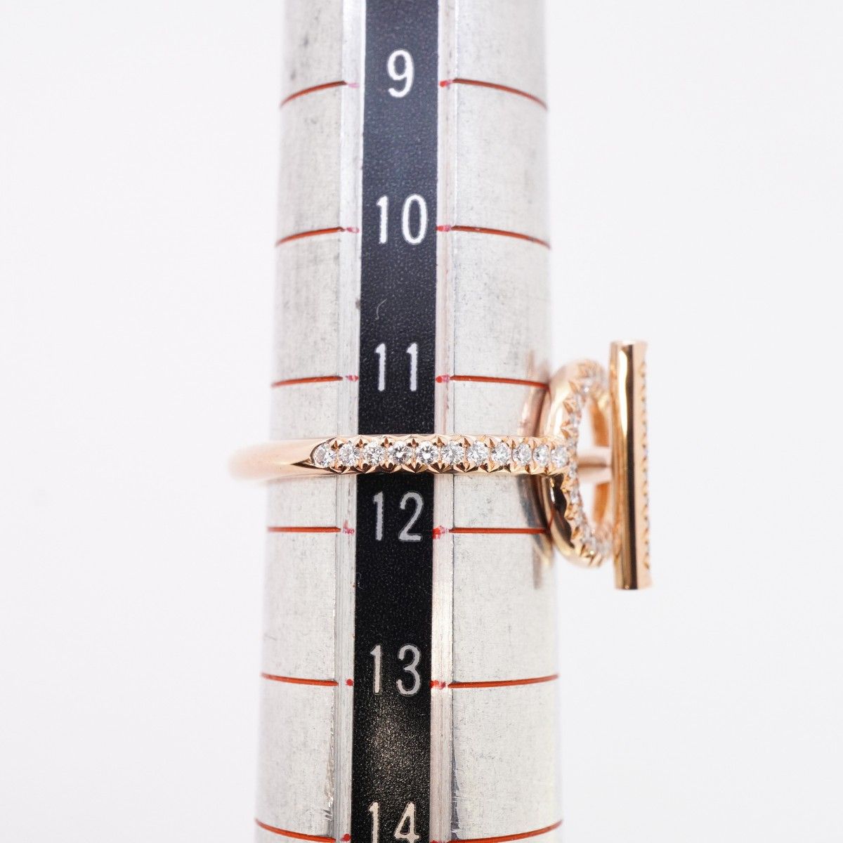 Hermes Ring Echappee PM 18k Pink Gold Diamond — view 6