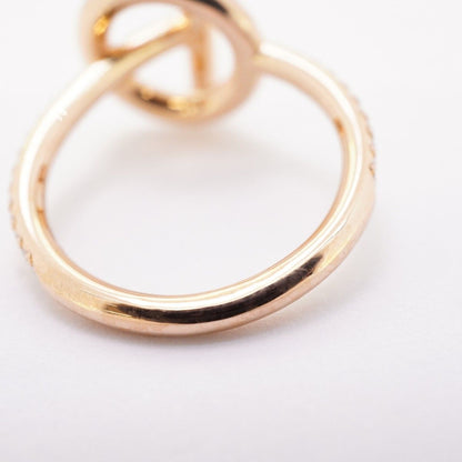 Hermes Ring Echappee PM 18k Pink Gold Diamond — view 9