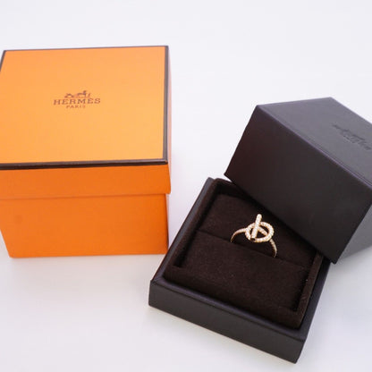Hermes Ring Echappee PM 18k Pink Gold Diamond — view 8