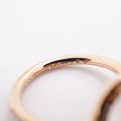 Hermes Ring Echappee PM 18k Pink Gold Diamond — view 5