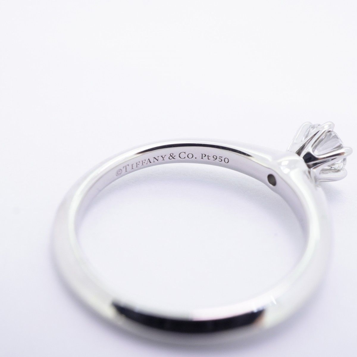 Tiffany & Co Ring Solitaire Platinum Diamond — view 4