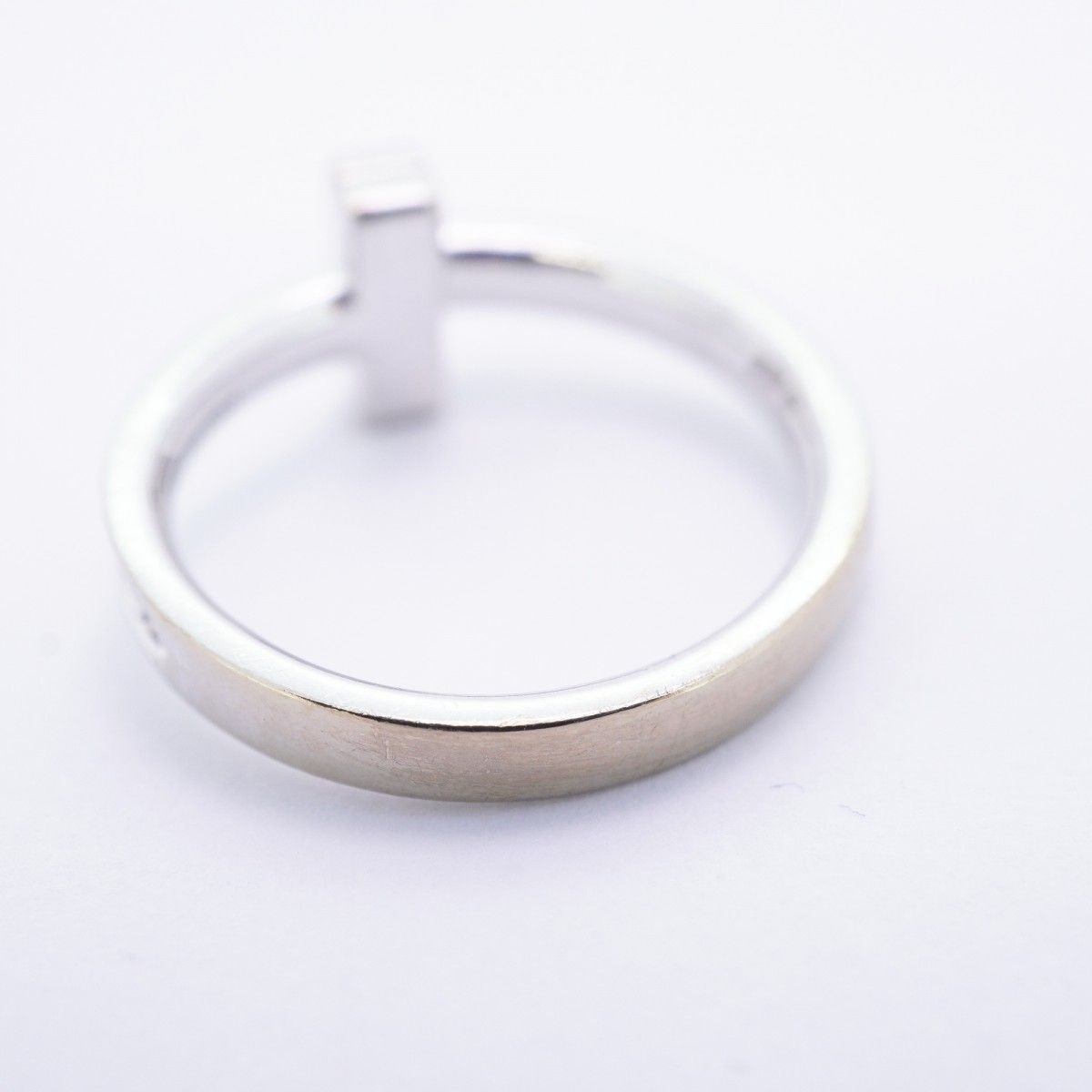 Tiffany & Co Ring T One 18k White Gold Diamond — view 7