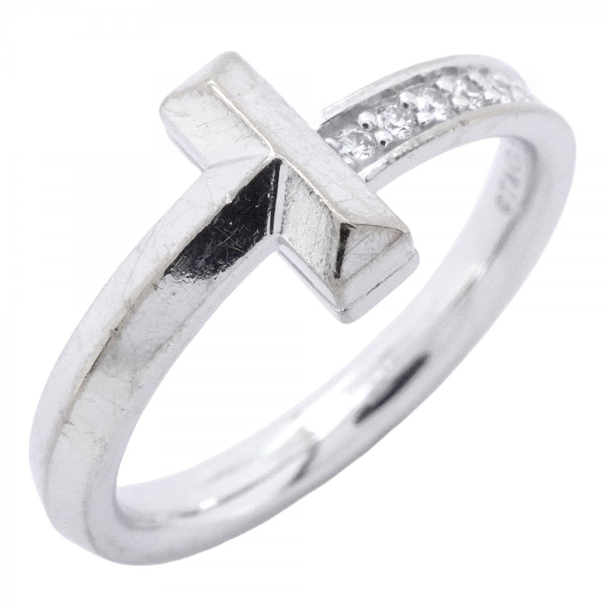 Tiffany & Co Ring T One 18k White Gold Diamond