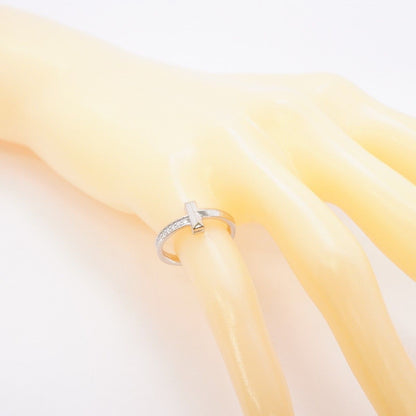 Tiffany & Co Ring T One 18k White Gold Diamond — view 6