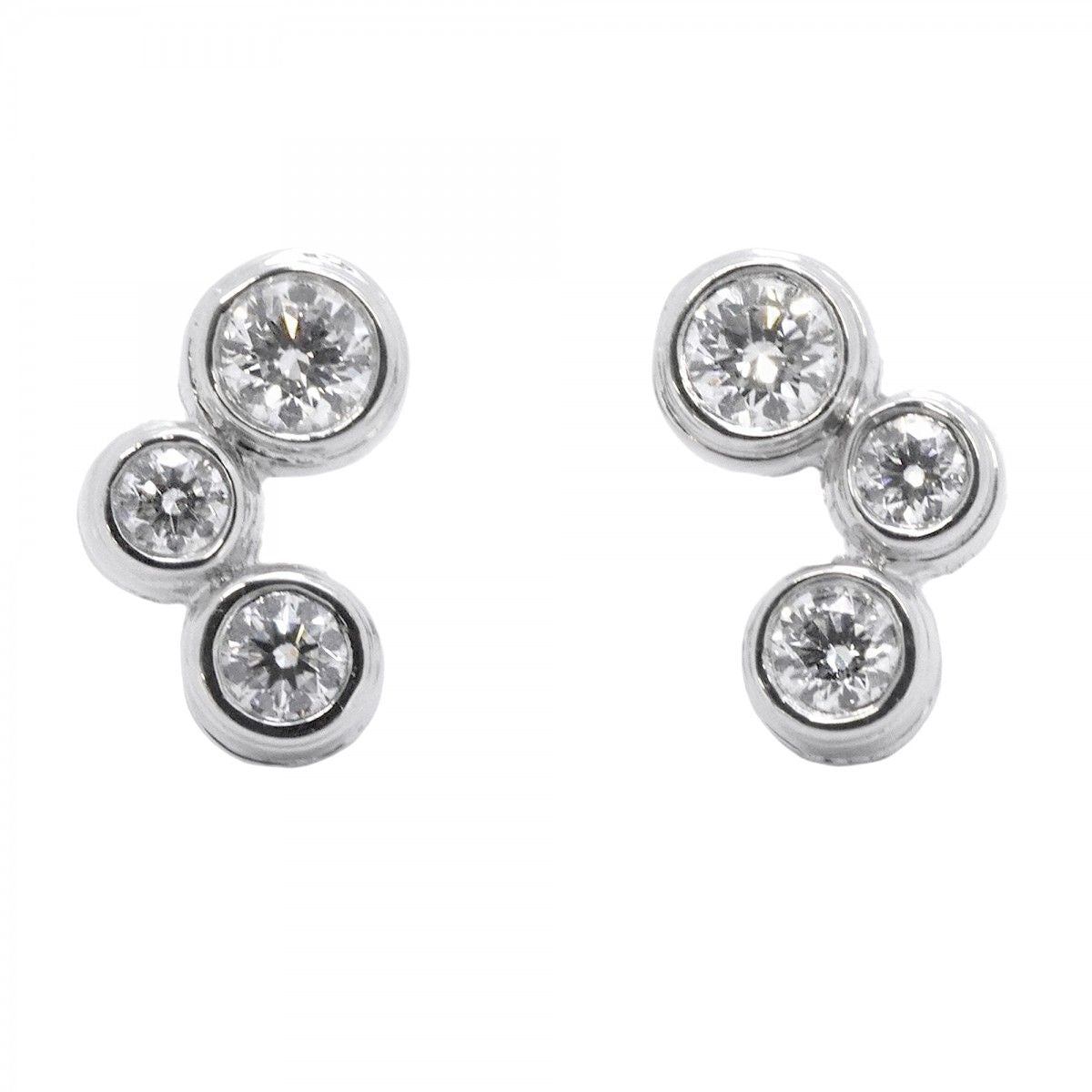 Tiffany & Co Earrings Bubble Platinum Diamond