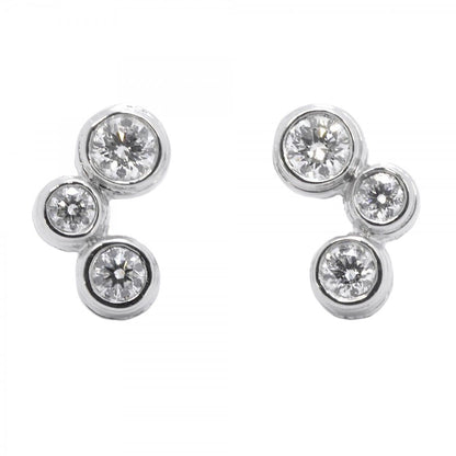 Tiffany & Co Earrings Bubble Platinum Diamond