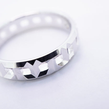 Tiffany & Co Ring T True Wide 18k White Gold — view 8