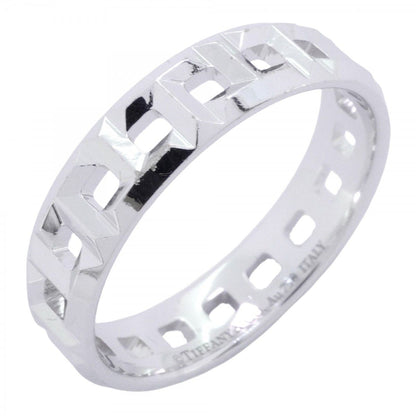 Tiffany & Co Ring T True Wide 18k White Gold