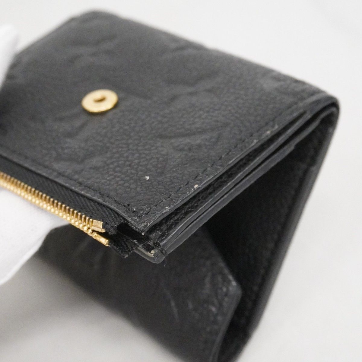 Louis Vuitton Trifold Wallet Monogram Empreinte Portefeuille Celeste Noir — view 8