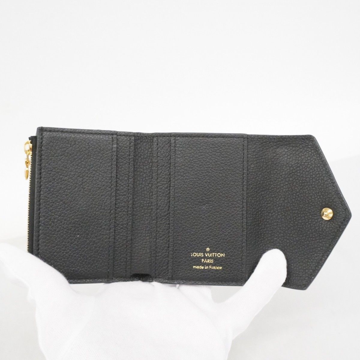 Louis Vuitton Trifold Wallet Monogram Empreinte Portefeuille Celeste Noir — view 3