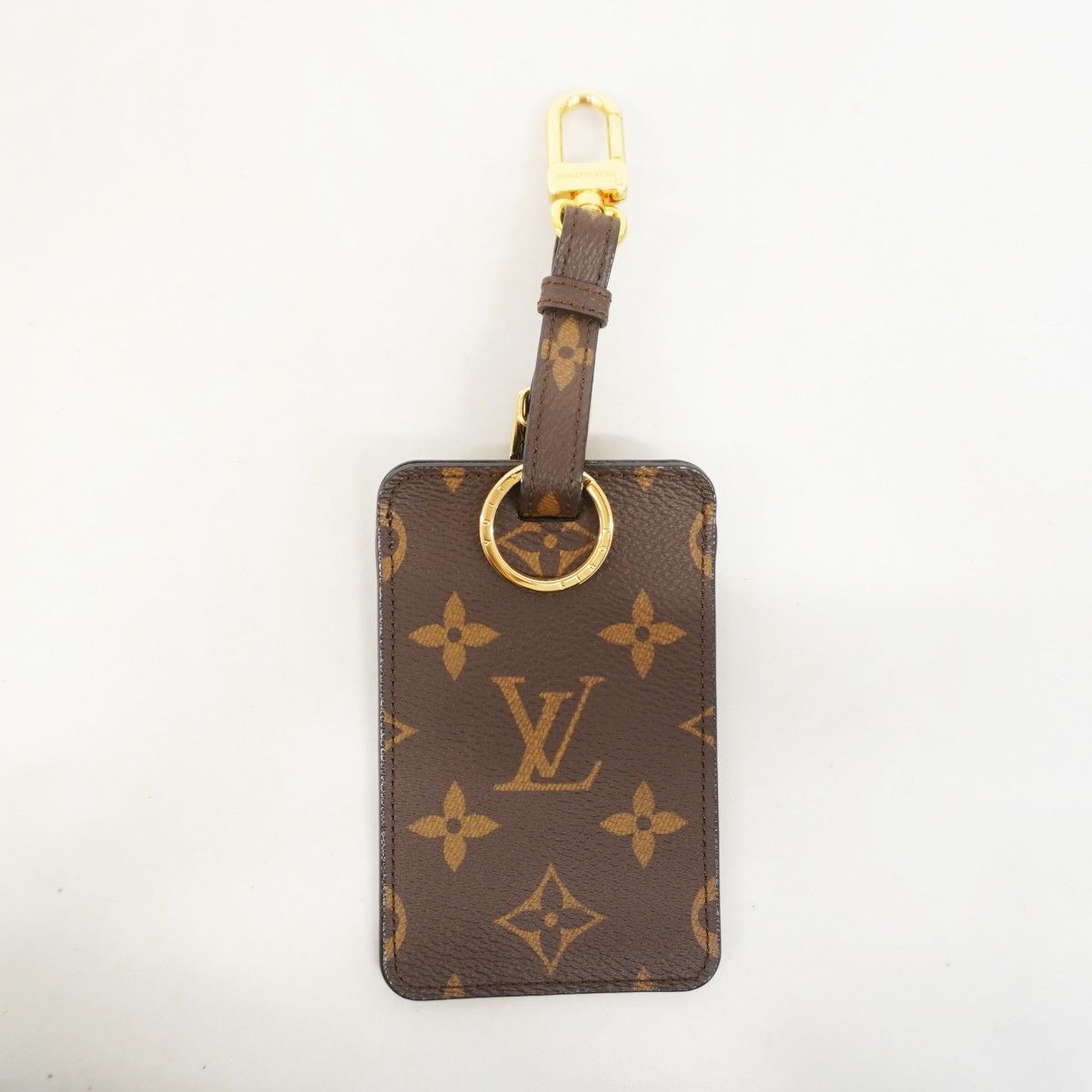 Louis Vuitton Key Holder Charm Game on Bijou Sac Tag Brown White — view 5