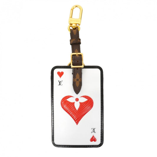 Louis Vuitton Key Holder Charm Game on Bijou Sac Tag Brown White