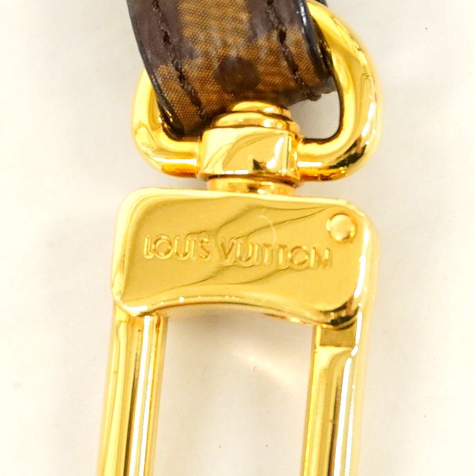 Louis Vuitton Key Holder Charm Game on Bijou Sac Tag Brown White — view 3