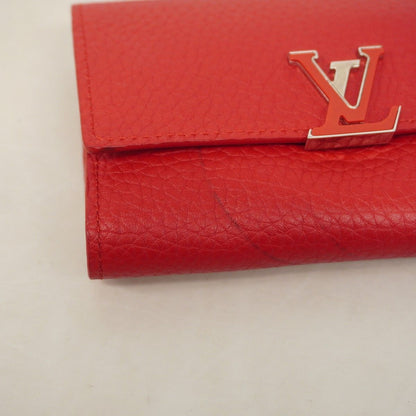 Louis Vuitton Trifold Wallet Taurillon Portefeuille Capucines Compact Ruby — view 7