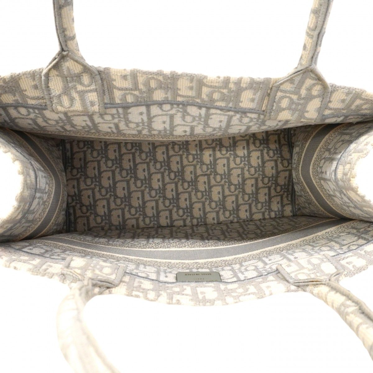 Dior Tote Book Canvas Gray White — view 4