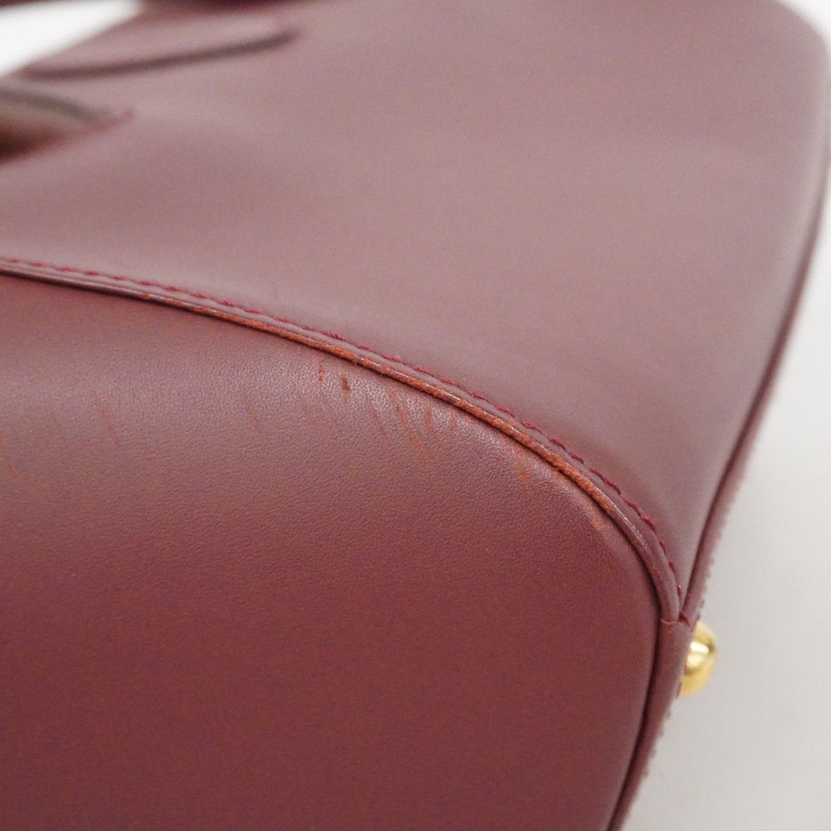Cartier Handbag Must Leather Bordeaux Gold — view 7