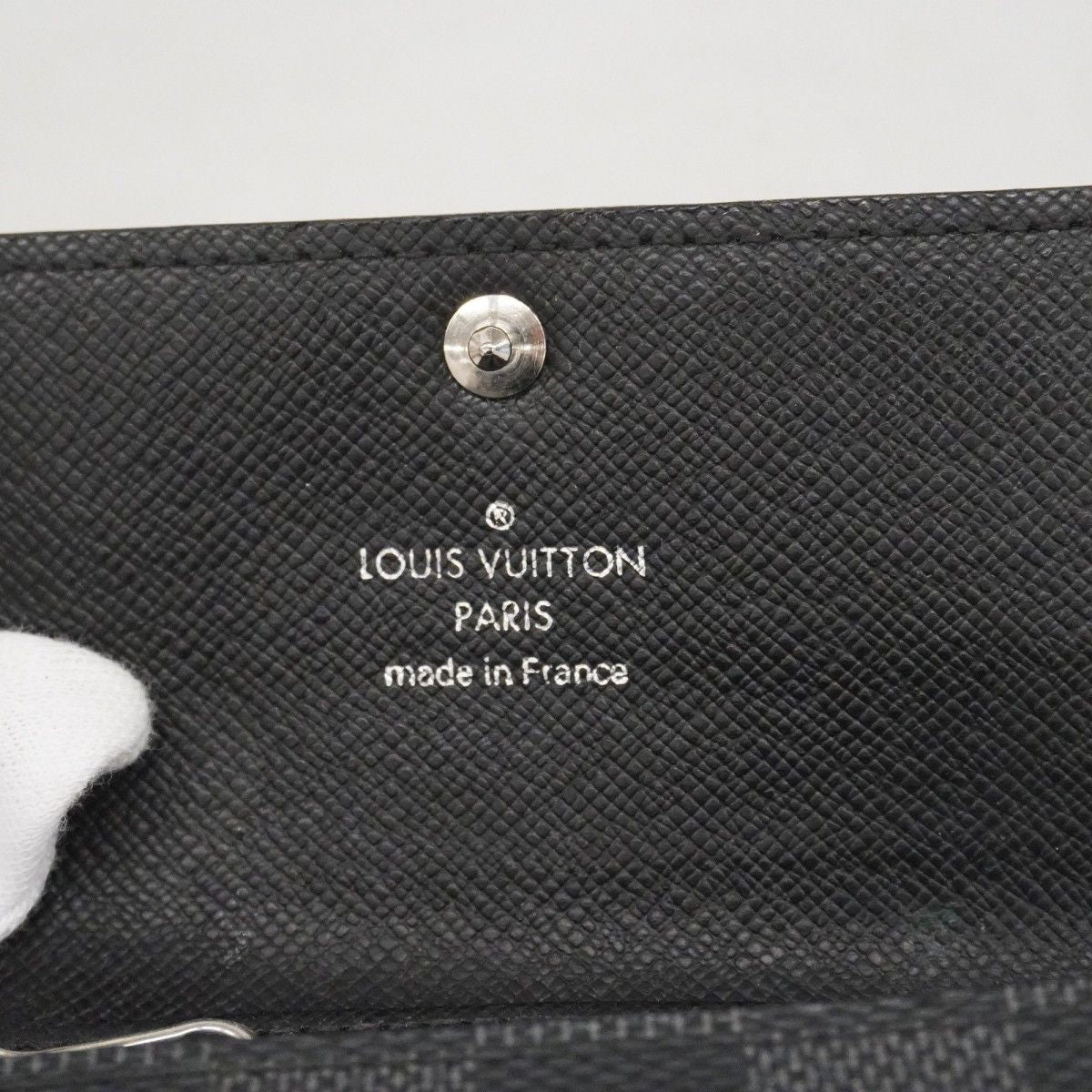 Louis Vuitton Key Case Damier Graphite Multicles 6 Black Key Holder — view 4
