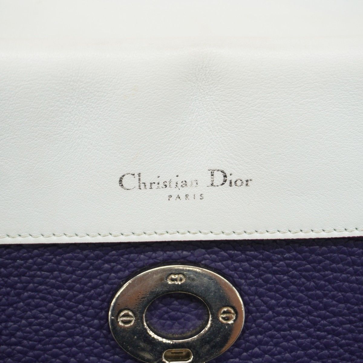 Dior Handbag Bi Leather Navy Silver — view 5