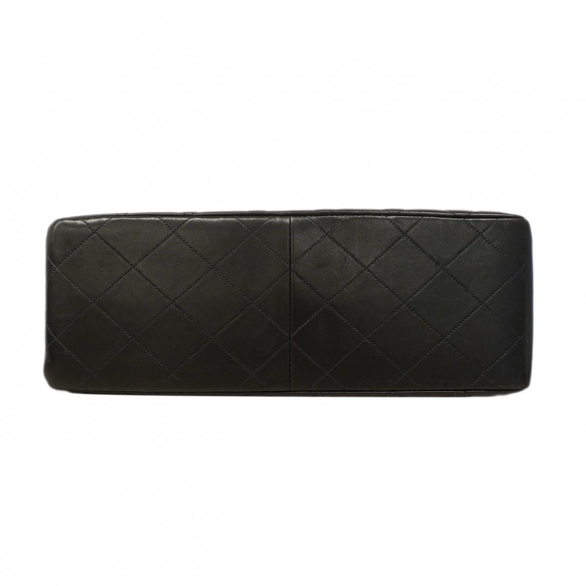 Chanel Shoulder Bag Quilted Face Lambskin Black Gold — view 3