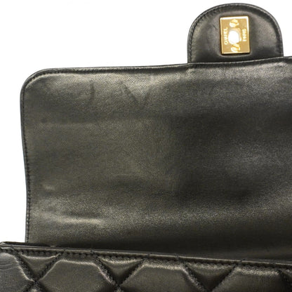 Chanel Shoulder Bag Quilted Face Lambskin Black Gold — view 8