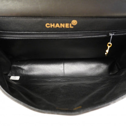 Chanel Shoulder Bag Quilted Face Lambskin Black Gold — view 4