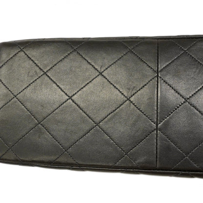 Chanel Shoulder Bag Quilted Face Lambskin Black Gold — view 6