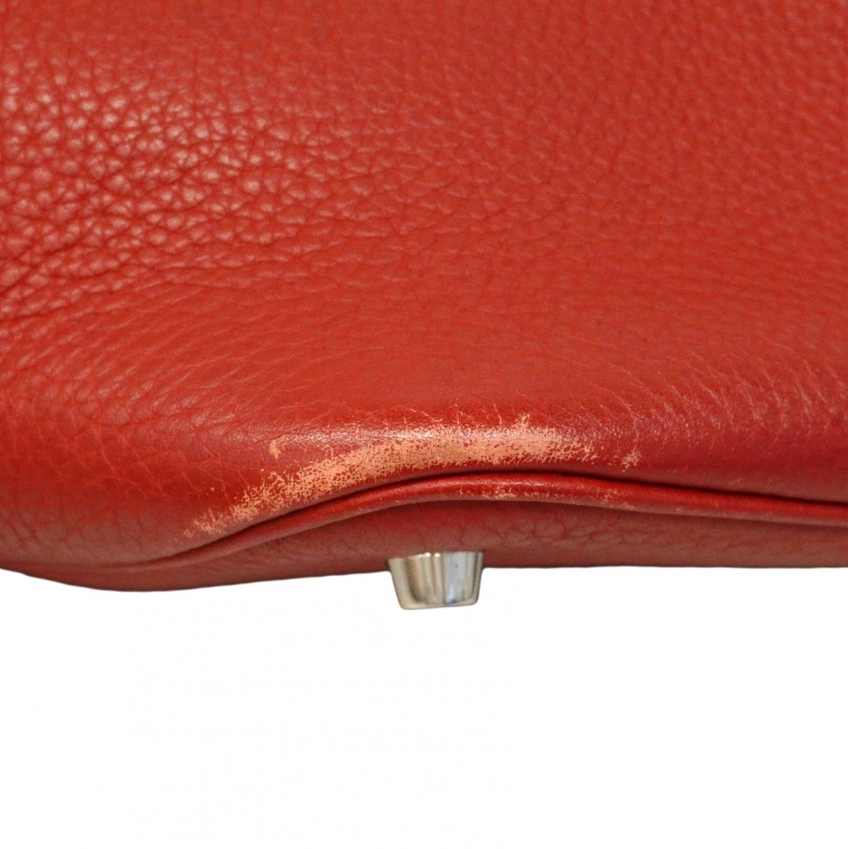 Hermes Handbag Picotin MM Taurillon Novijo Rouge Ash Silver — view 7