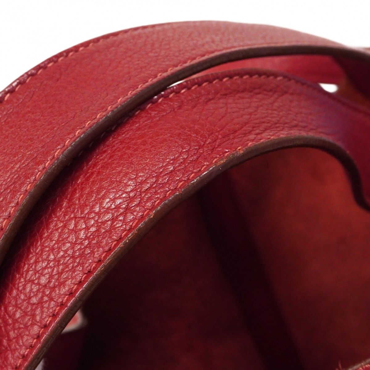 Hermes Handbag Picotin MM Taurillon Novijo Rouge Ash Silver — view 9