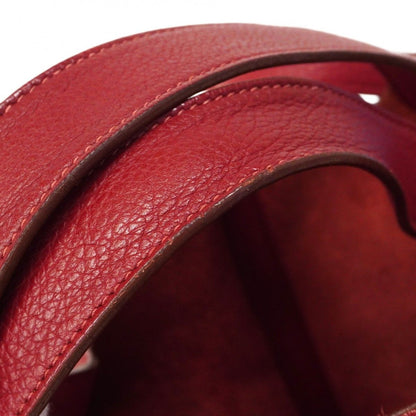 Hermes Handbag Picotin MM Taurillon Novijo Rouge Ash Silver — view 9