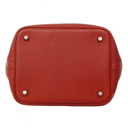 Hermes Handbag Picotin MM Taurillon Novijo Rouge Ash Silver — view 3