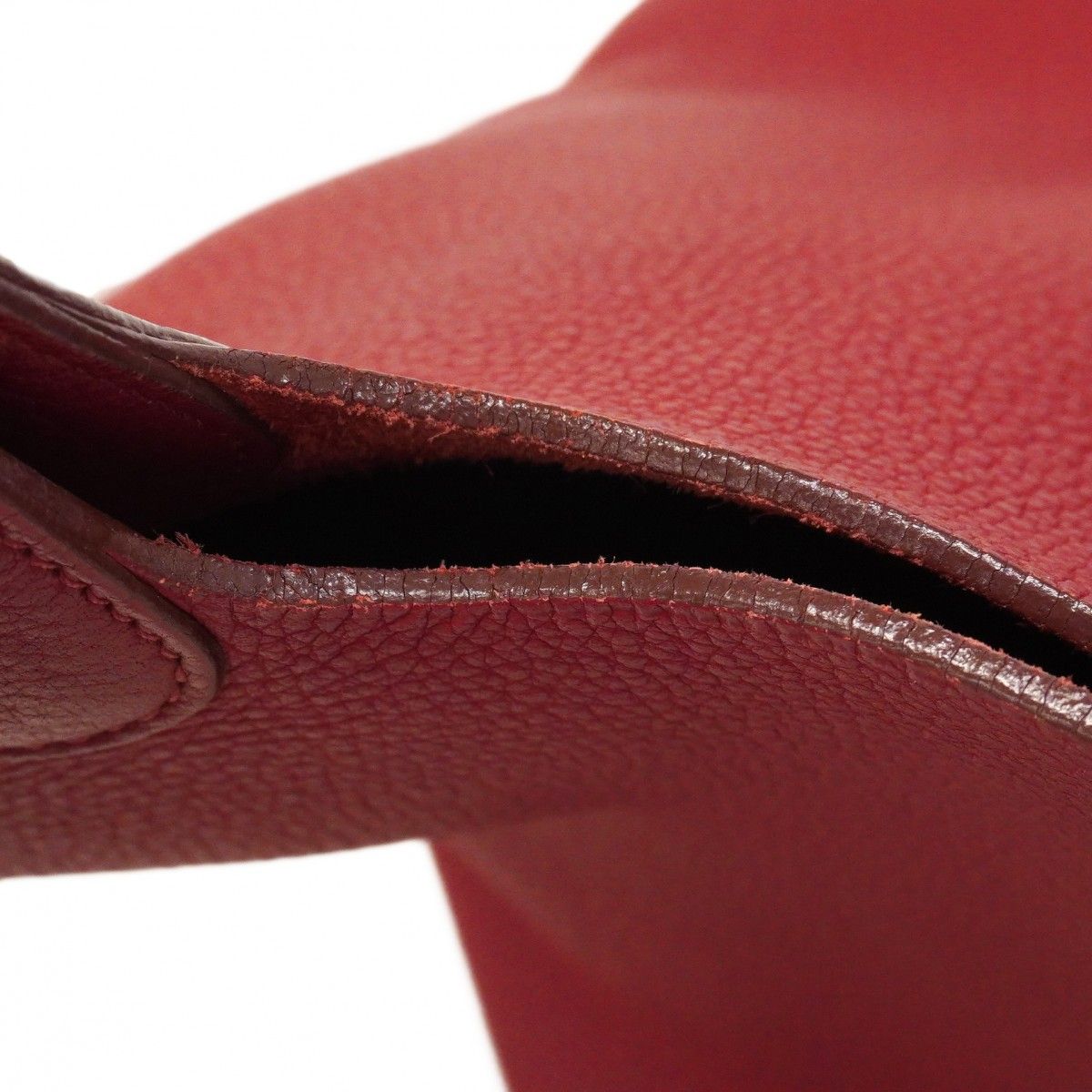 Hermes Handbag Picotin MM Taurillon Novijo Rouge Ash Silver — view 6