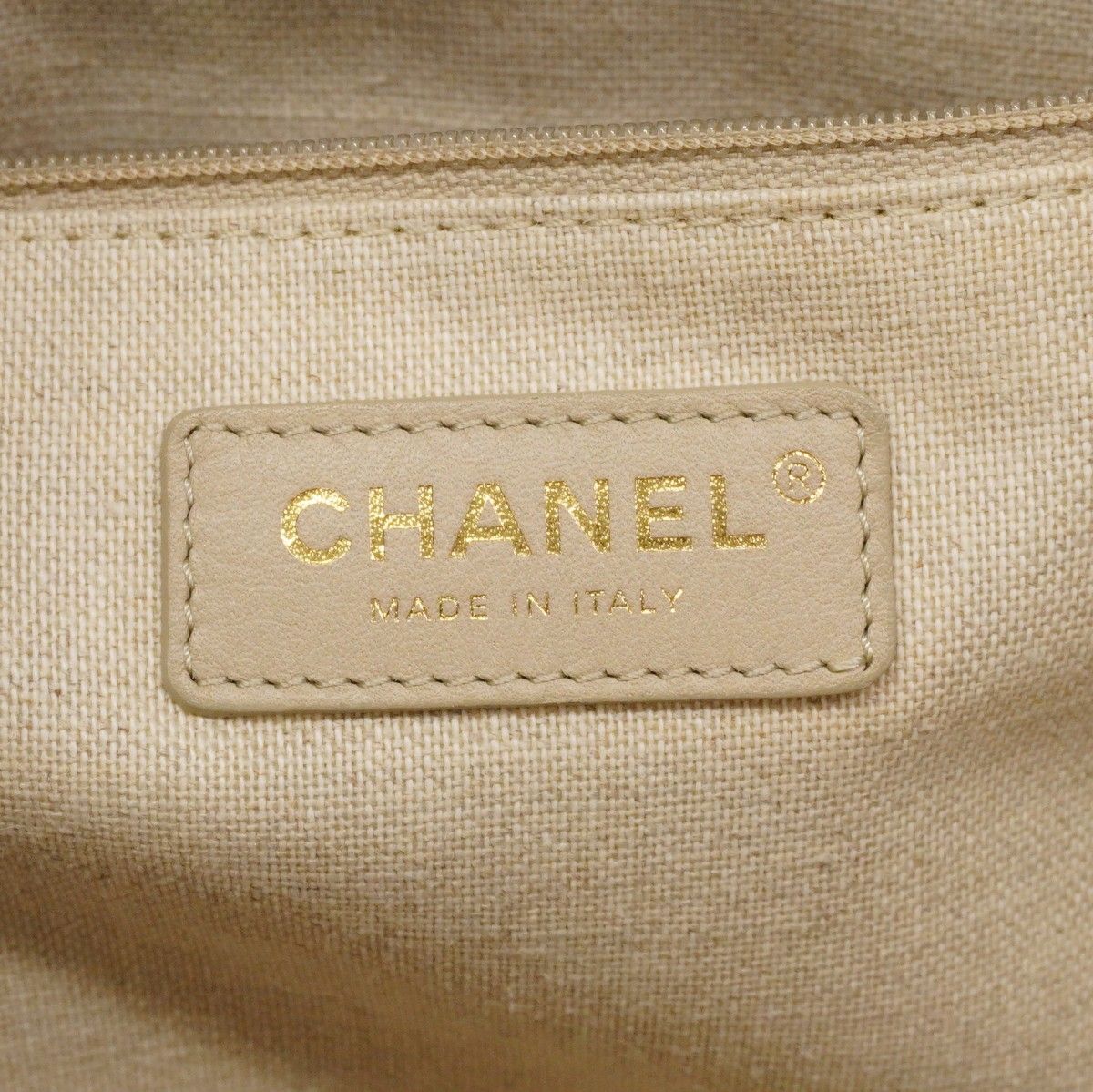 Chanel Tote Deauville Canvas Gray Black Champagne Gold — view 5