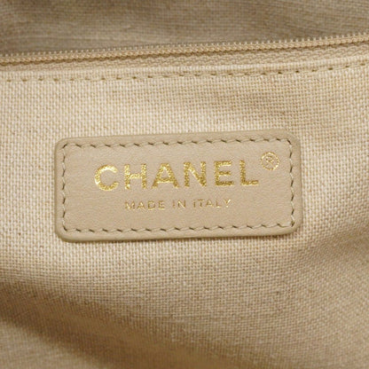 Chanel Tote Deauville Canvas Gray Black Champagne Gold — view 5
