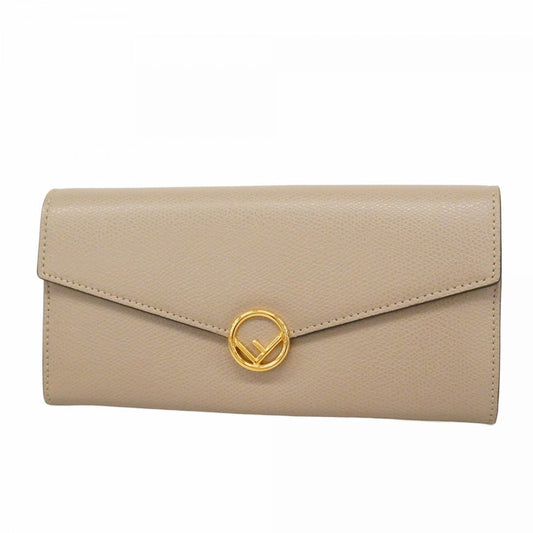 Fendi Wallet Leather Gray Ju Gold