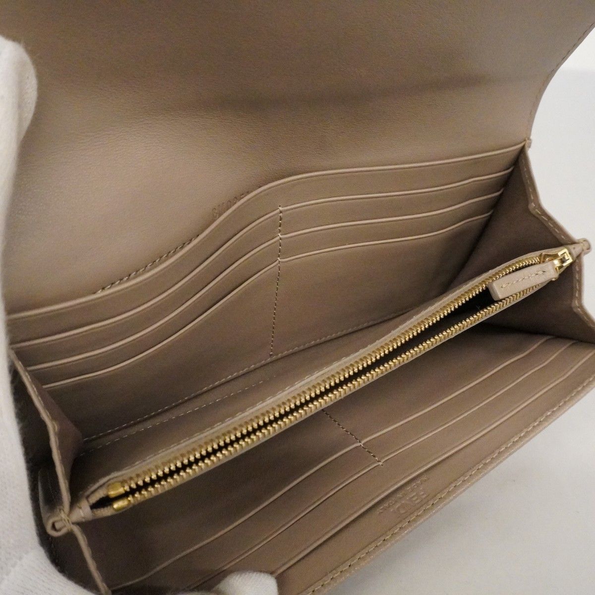 Fendi Wallet Leather Gray Ju Gold — view 3